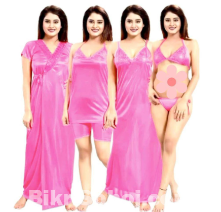 6 Pieces Night Dress Set